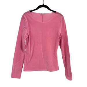 Intimately by Free People‎ Countdown Flocked Top Pink Rose Size M